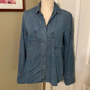 Button down cloth & stone tencel shirt, denim look